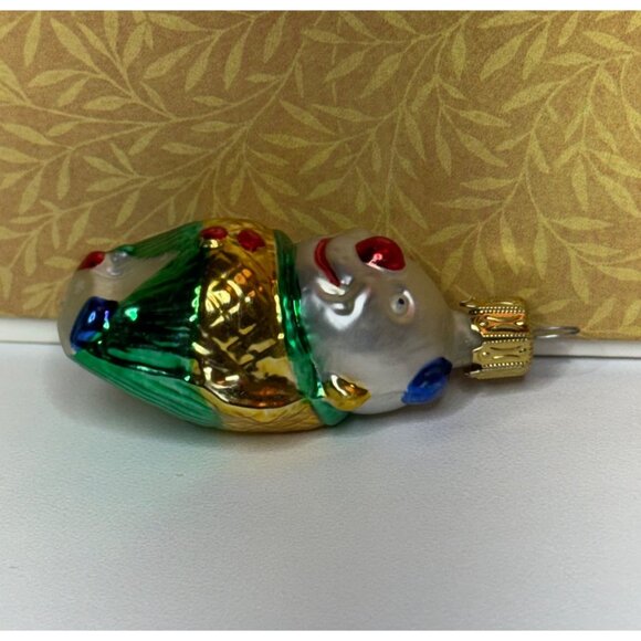 Glass Circus Clown Blown Christmas Holiday Ornament Germany - Picture 4 of 7